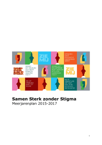 Beleidsplan 2015 2017 - Samen Sterk zonder Stigma