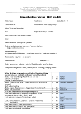 Anamnese formulier orthodontie