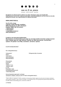 1 Het gebruik van dit document is geheel voor eigen rekening en