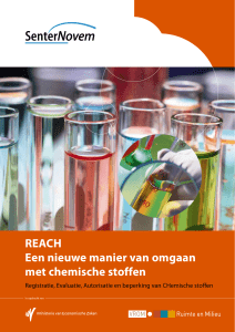 REACH Een nieuwe manier van omgaan met chemische stoffen