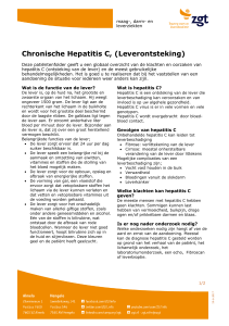 Chronische Hepatitis C, (Leverontsteking)