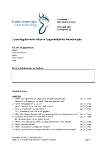 dtp-screeningsformulier - Praktijk podotherapie Luiten