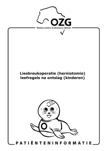 Liesbreukoperatie (herniotomie) leefregels na ontslag (kinderen)