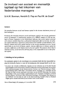 De invloed van sociaal en menselijk kapitaal op het inkomen van
