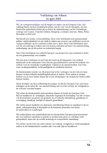 NL Verklaring van Athene 16 april 2003