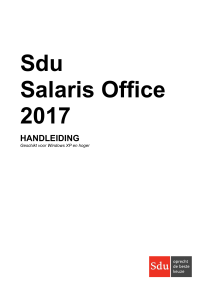 Sdu Salaris Office 2017