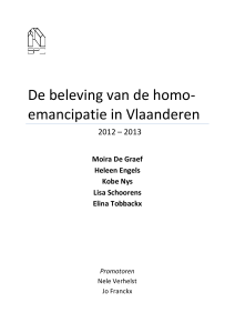 De beleving van de homo-emancipatie in Vlaanderen
