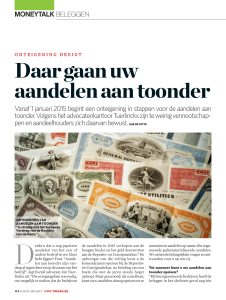 Daar gaan uw aandelen aan toonder