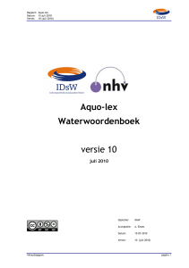 Aquo-lex Waterwoordenboek versie 10