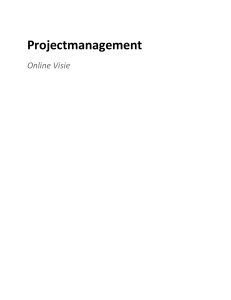 Projectmanagement Online Visie Project Management inleiding