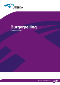 Burgerpeiling discriminatie - Kennisbank | Gemeente Deventer
