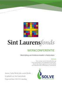 werkconferentie - Sint Laurensfonds