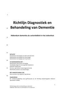 Richtlijn Diagnostiek en Behandeling van Dementie