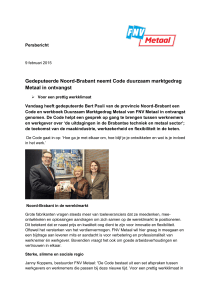 Gedeputeerde Noord-Brabant neemt Code duurzaam marktgedrag