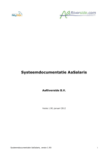 Systeemdocumentatie AaSalaris AaRiverside B.V. Versie 1.90