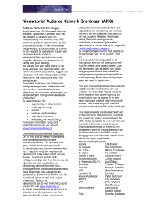Nieuwsbrief autisme netwerk Groningen