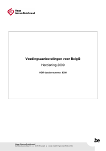 Voedingsaanbevelingen voor België (herziening