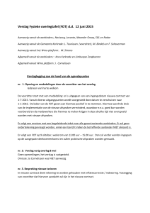 Verslag Fysieke overlegtafel (FOT) dd 12 juni 2015
