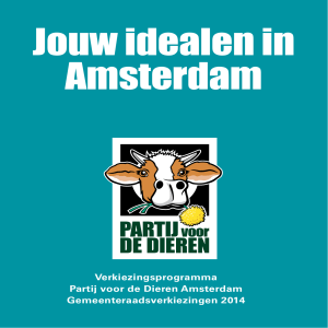 Verkiezingsprogramma Partij voor de Dieren Amsterdam
