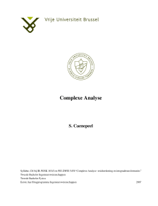 Complexe Analyse