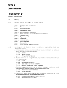 DEEL 2 Classificatie HOOFDSTUK 2.1