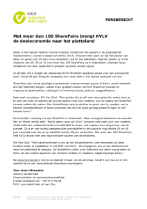 Persbericht Met meer dan 100 ShareFairs brengt KVLV