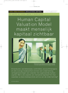 Human Capital Valuation Model maakt menselijk kapitaal