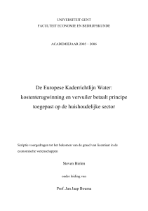 De Europese Kaderrichtlijn Water: kostenterugwinning en vervuiler