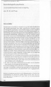 Socio-biologische psychiatrie - Tijdschrift voor Psychiatrie