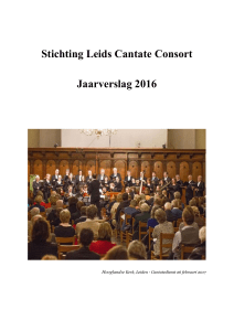 Stichting Leids Cantate Consort Jaarverslag 2016