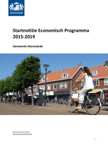 Startnotitie economisch programma 2015-2019