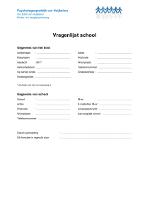 Vragenlijst school - Psychologenpraktijk Van Huijkelom