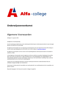 Onderwijsovereenkomst Algemene Voorwaarden