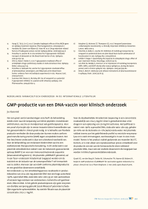 GMP-productie van een DNA-vaccin voor klinisch onderzoek