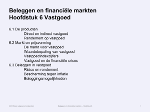 Beleggen en financiële markten Hoofdstuk 6 Vastgoed