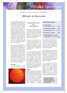 Allergie en Ayurveda - Voedingsgeneeskunde