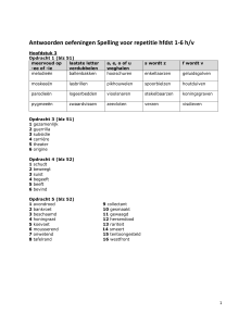 Antwoorden oefeningen Spelling voor repetitie hfdst 1