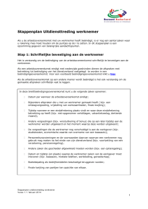 Stappenplan Uitdiensttreding werknemer