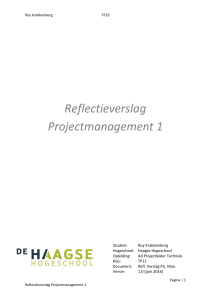 Reflectieverslag Projectmanagement 1