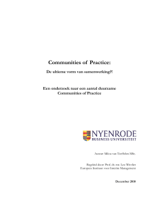 Communities of Practice - Nyenrode Business Universiteit
