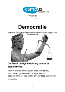 De staatskundige inrichting van onze samenleving