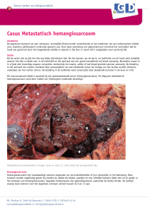 Casus Metastatisch hemangiosarcoom