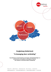 Zorgbelang Gelderland: “in beweging door verbinding”