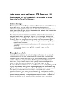 Nederlandse samenvatting van CPB Document 180