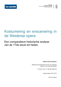 Kostumering en enscenering in de Westerse opera