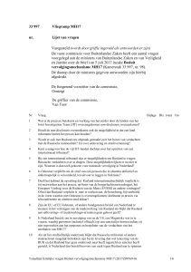 33 997 Vliegramp MH17 nr. Lijst van vragen Vastgesteld (wordt door