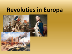 Revoluties in Europa Les 3 Naar de fabriek Doelen van les 3