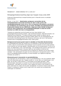Diemen, 13 juni 2017 – Nederlandse werkgevers verwachten dat de