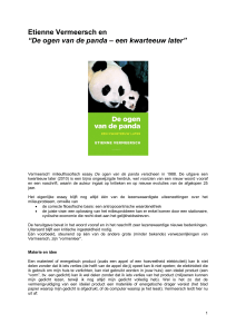 Etienne Vermeersch en “De ogen van de panda – een kwarteeuw