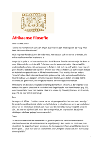 Afrikaanse filosofie - Humanistisch Verbond Den Haag